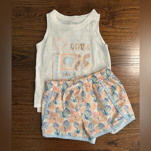 Tropical Tank Top and Shorts Set